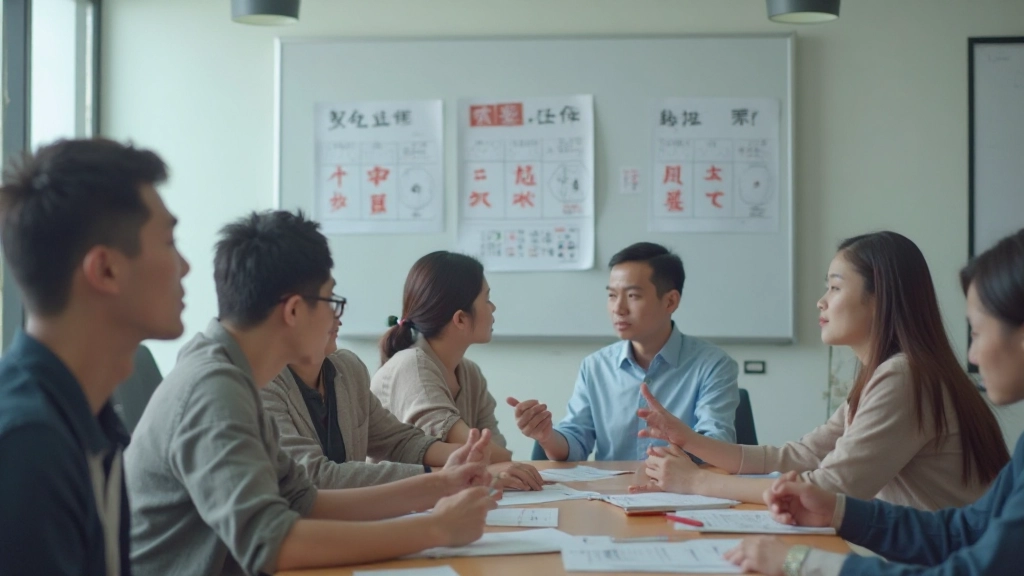 Students learning Mandarin in classroom